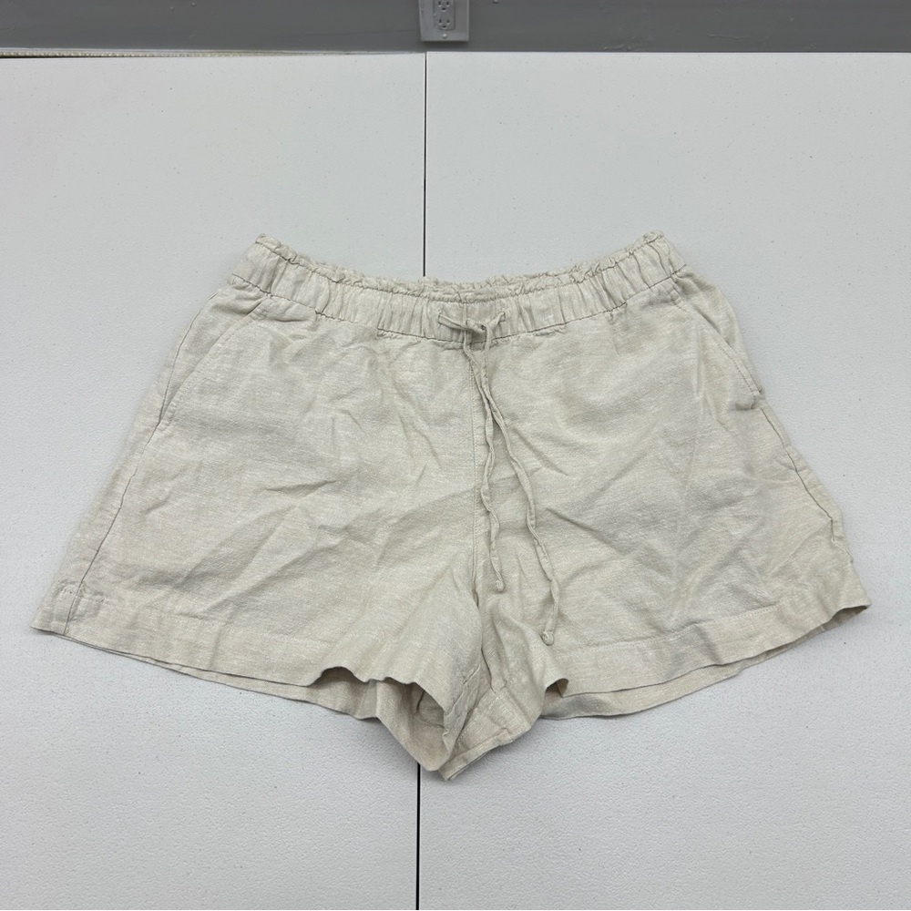 GAP Cream High Waist Shorts with Elastic Waistband